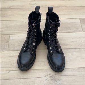 Steve Madden Tornado Combat Boots Black 8